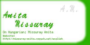 anita missuray business card